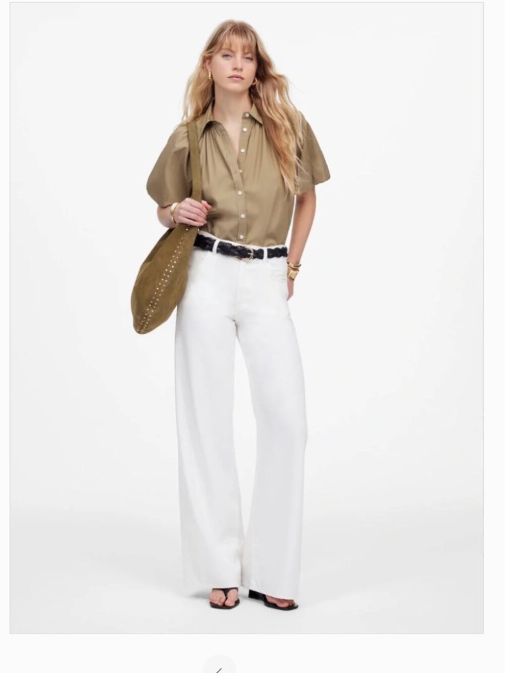 NWT MADEWELL Super Wide Leg Jean Airy Denim White 26